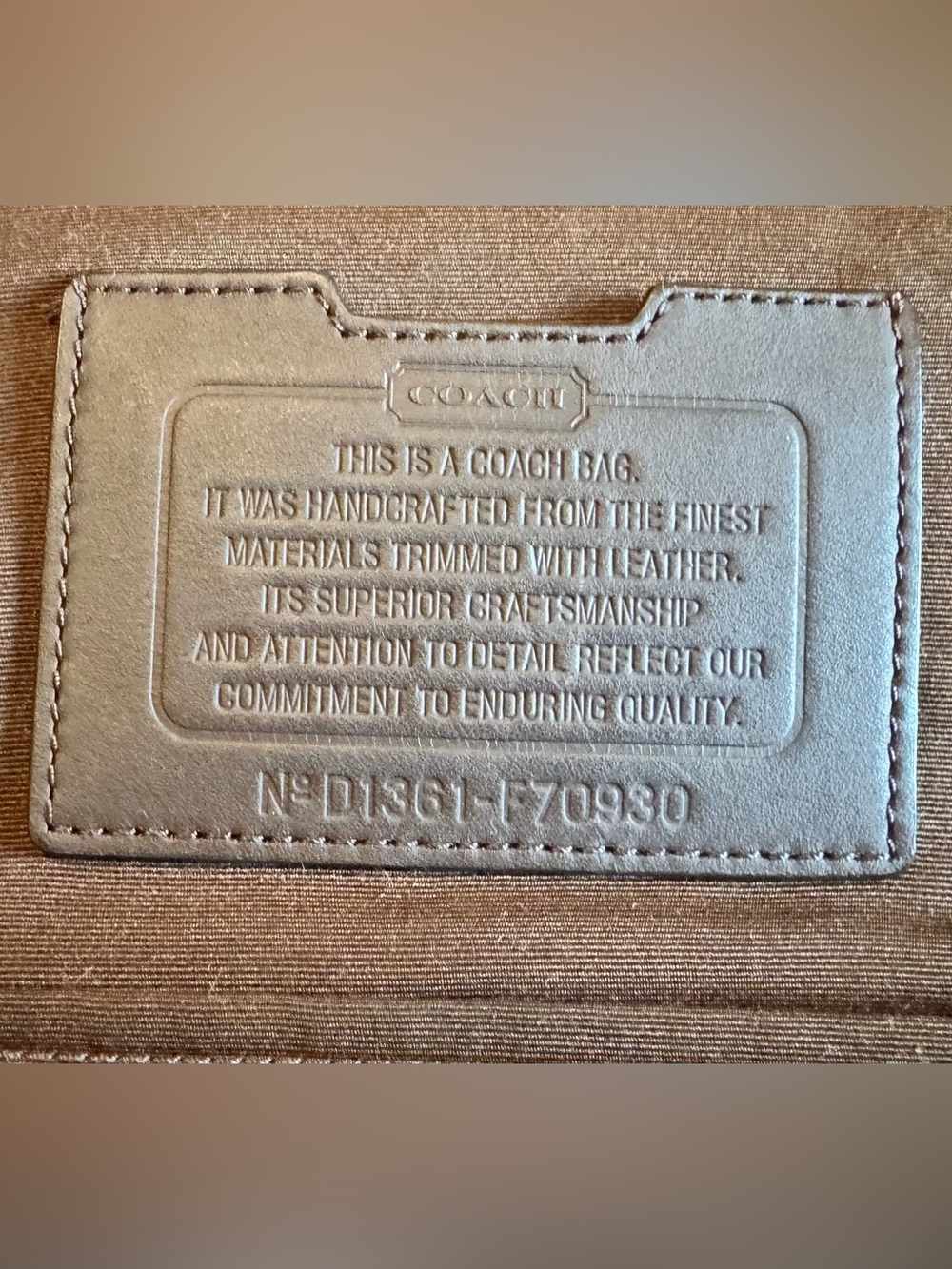 Coach Camden F70930 Tan And Brown Slingback Backpack Canvas And Leather - Picture 10 of 15